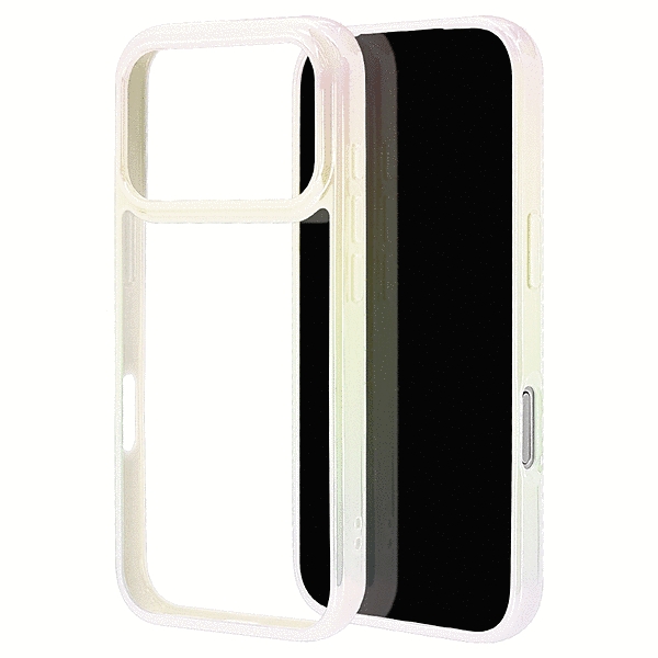 aurora ハイブリッドケース TPU/PC オーロラフレーム ホワイト/クリア