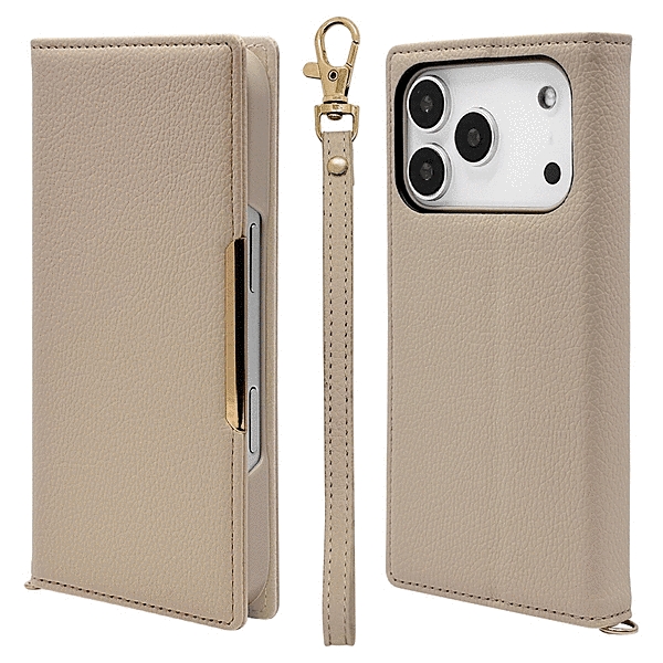 iLBe ハンドストラップ付き手帳ケース エトープ