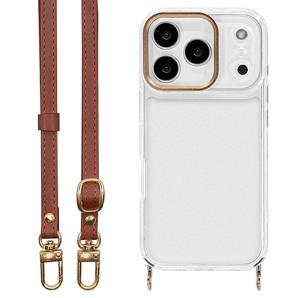 iLBe ショルダーストラップ付きハイブリッドケース ブラウン