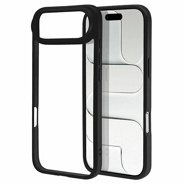 RHINOX ハイブリッドケース TPU/アクリル 5H 衝撃吸収 MIL規格準拠 ブラック/クリア