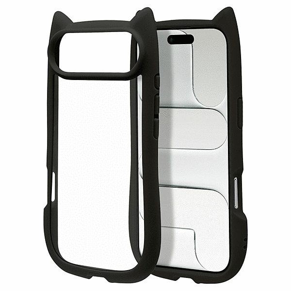 mimi 猫耳ハイブリッドケース TPU/PC MIL規格準拠 ブラック