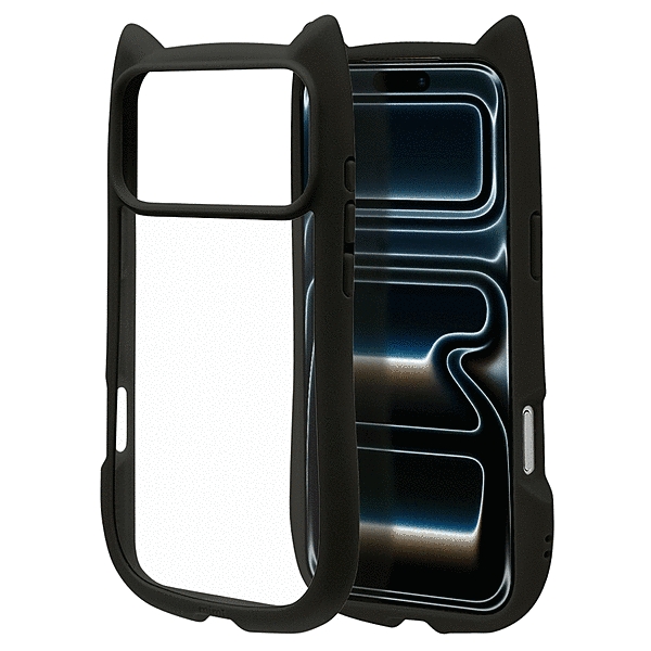 mimi 猫耳ハイブリッドケース TPU/PC MIL規格準拠 ブラック