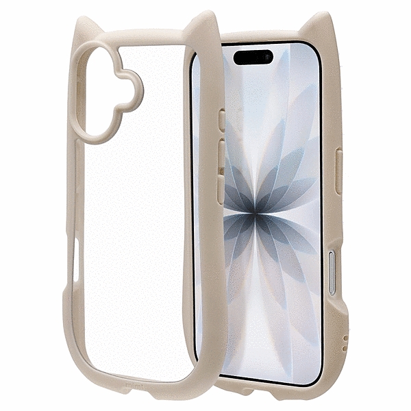 mimi 猫耳ハイブリッドケース TPU/PC MIL規格準拠 ホワイト