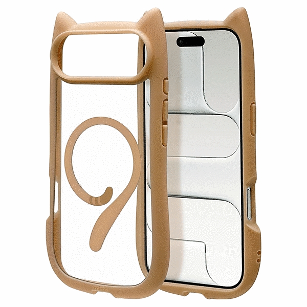 mimi 猫耳ハイブリッドケース TPU/PC ワイヤレス充電対応 MIL規格準拠 トープ