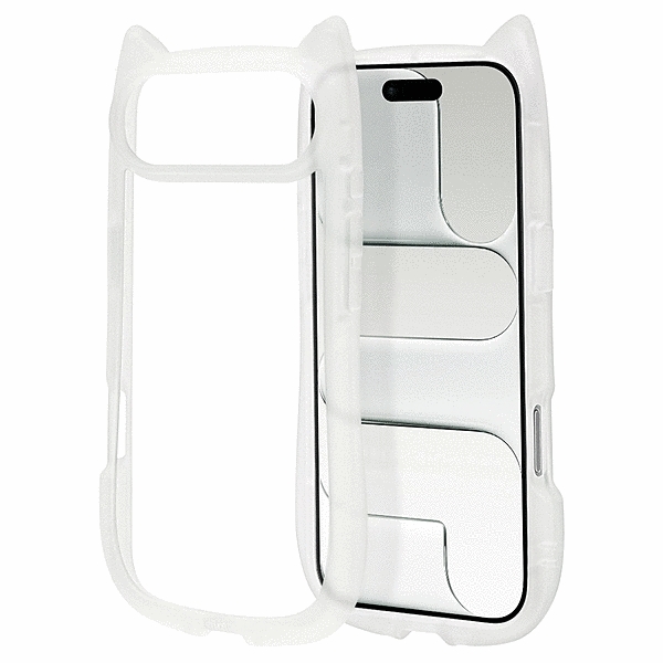 mimi 猫耳ハイブリッドケース TPU/PC MIL規格準拠 クリア