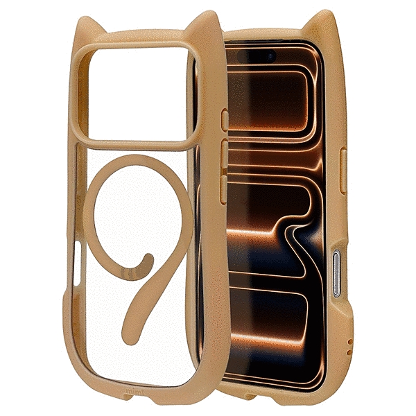 mimi 猫耳ハイブリッドケース TPU/PC ワイヤレス充電対応 MIL規格準拠 トープ