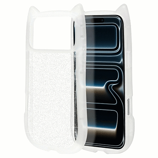 mimi 猫耳ハイブリッドケース TPU/PC MIL規格準拠 クリアゴールド