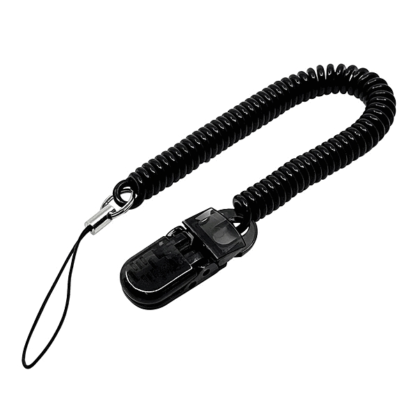 コイルストラップ ロング ブラック