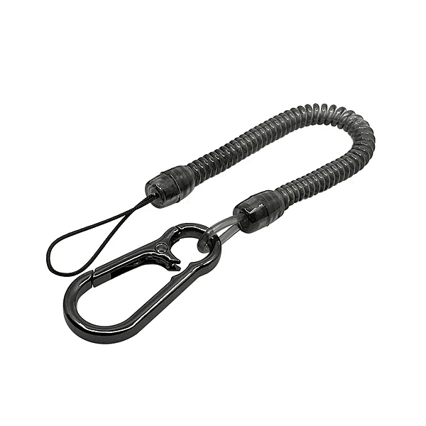 コイルストラップ カラビナ ブラック