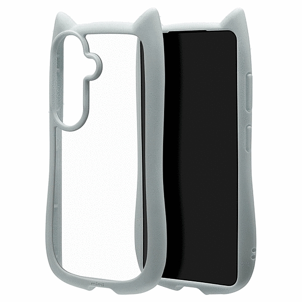 mimi 猫耳ケース TPU/PC スモーキーブルー