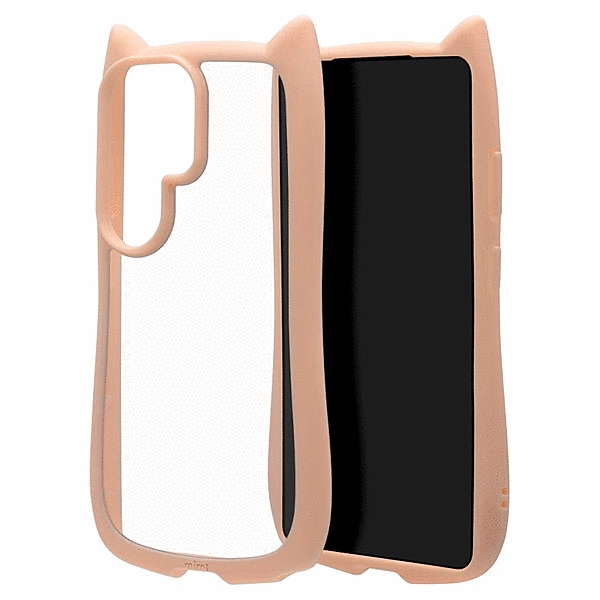 mimi 猫耳ケース TPU/PC スモーキーピンク