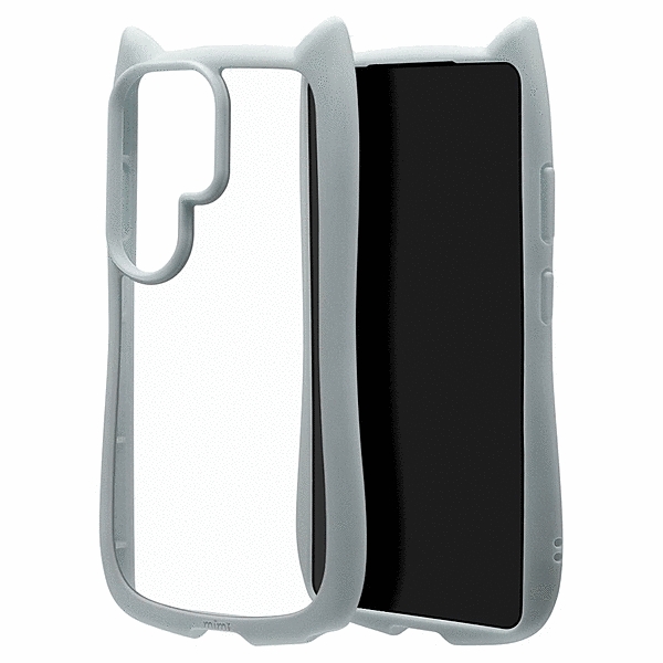 mimi 猫耳ケース TPU/PC スモーキーブルー