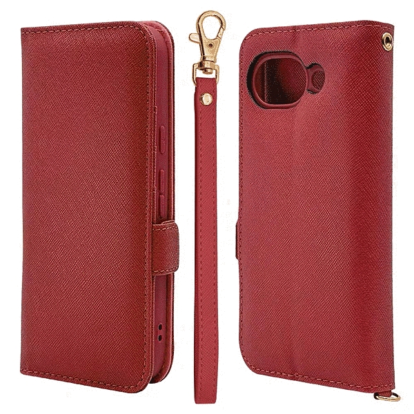 ハンドストラップ付手帳 マゼンタ