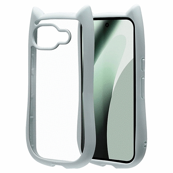 mimi 猫耳ケース TPU/PC スモーキーブルー