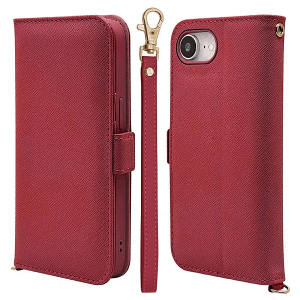 ハンドストラップ手帳ケース マゼンタ