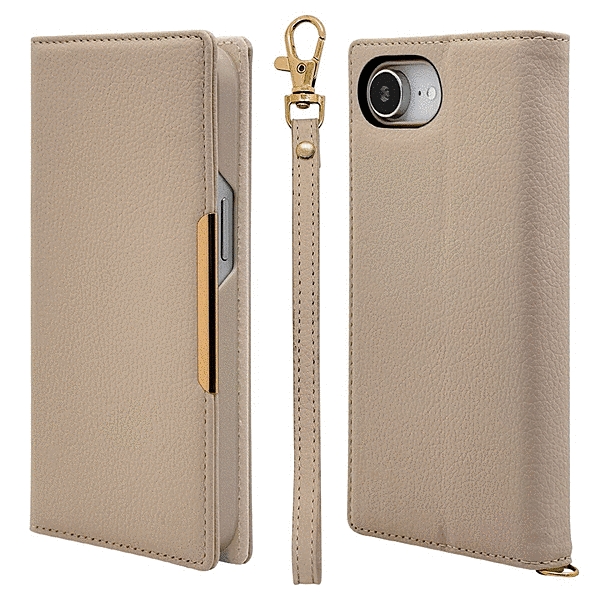 iLBe ハンドストラップ付き手帳ケース エトープ