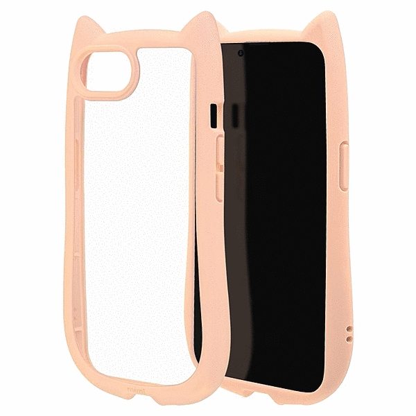 mimi 猫耳ケース TPU/PC スモーキーピンク