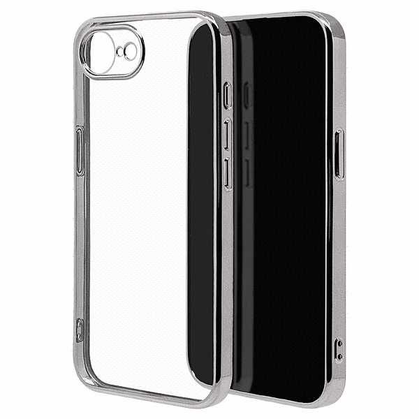 極TPUケース メタルフレーム シルバー