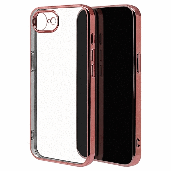 極TPUケース メタルフレーム ピンクゴールド