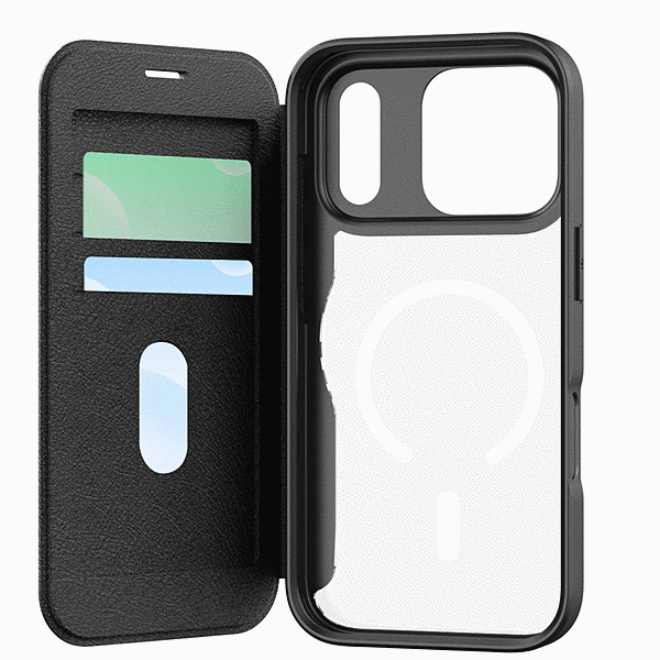 MagSafe対応手帳型ケース/ブラック