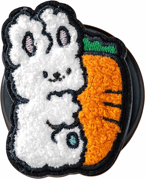 Magsafe対応スマホグリップ 刺繍タイプ うさぎ