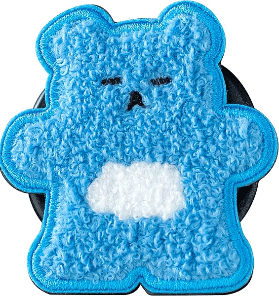 Magsafe対応スマホグリップ 刺繍タイプ クマ(くも)