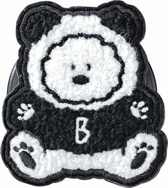 Magsafe対応スマホグリップ 刺繍タイプ しろくま